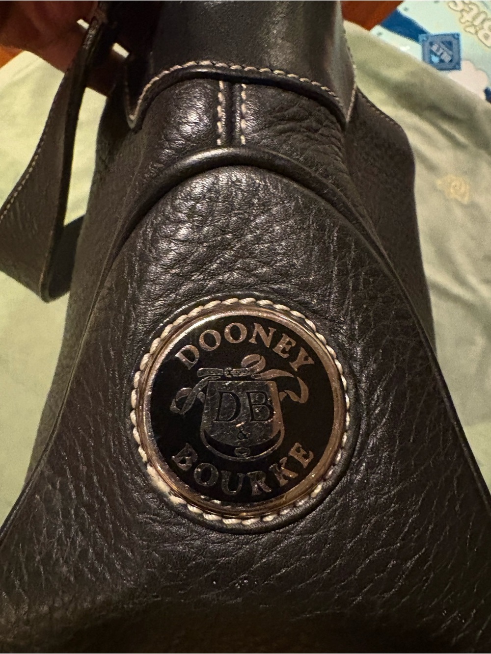 Dooney & Bourke Black Pebbled Leather Shoulder Bag